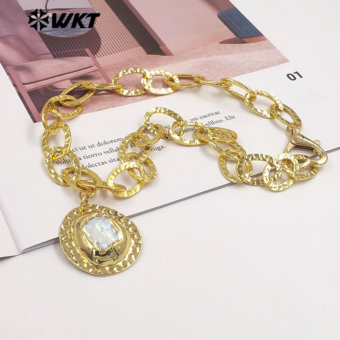 Pearl Trim Chain - WT-JN367 Newest Handmake Creative Natural Pearl