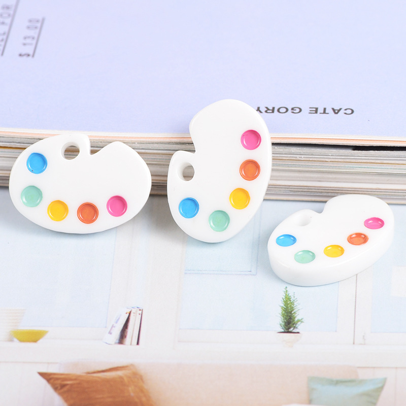 Craft Embellishments - 10pcs Diy Kawaii Resin Palette Flatback