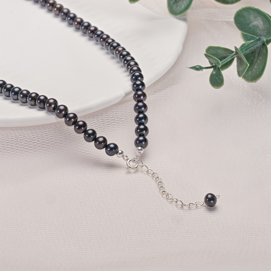 Hengsheng 5-6.5mm Near Round B - đánh giá và giá Pearl Trim Chain