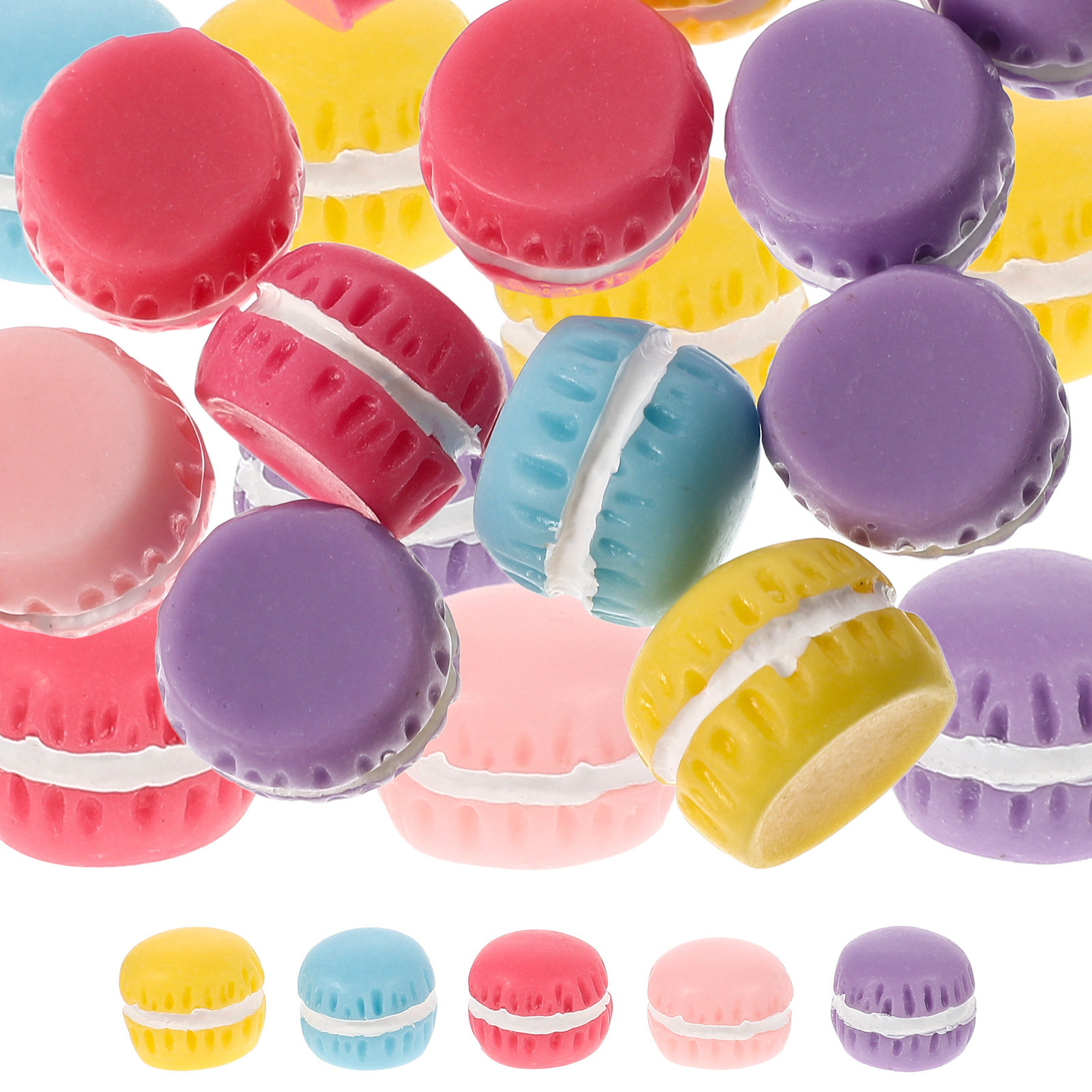 30Pcs Resin Flatback Macaron C - đánh giá và giá Craft Embellishments
