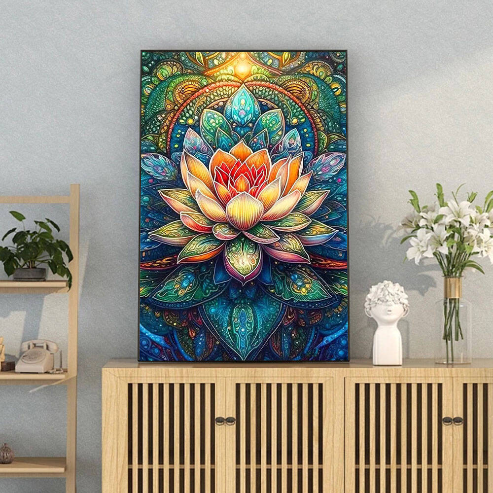 DIY Diamond Painting Lotus Dia - đánh giá và giá Embroidery Embellishments