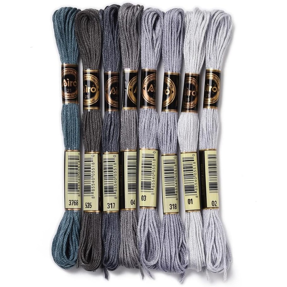 8 Skeins 70 Yards Grey Friends - đánh giá và giá Embroidery Embellishments