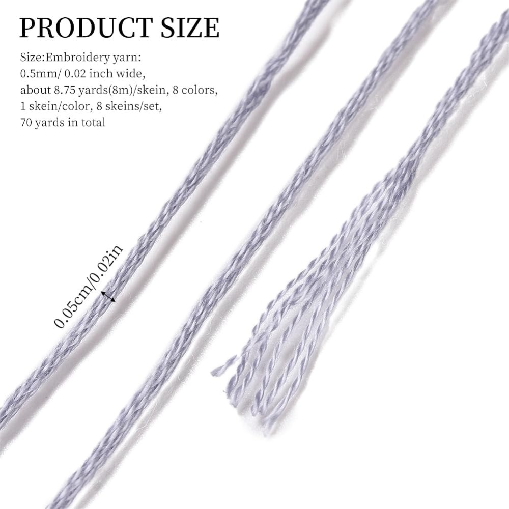 8 Skeins 70 Yards Grey Friends - đánh giá và giá Embroidery Embellishments