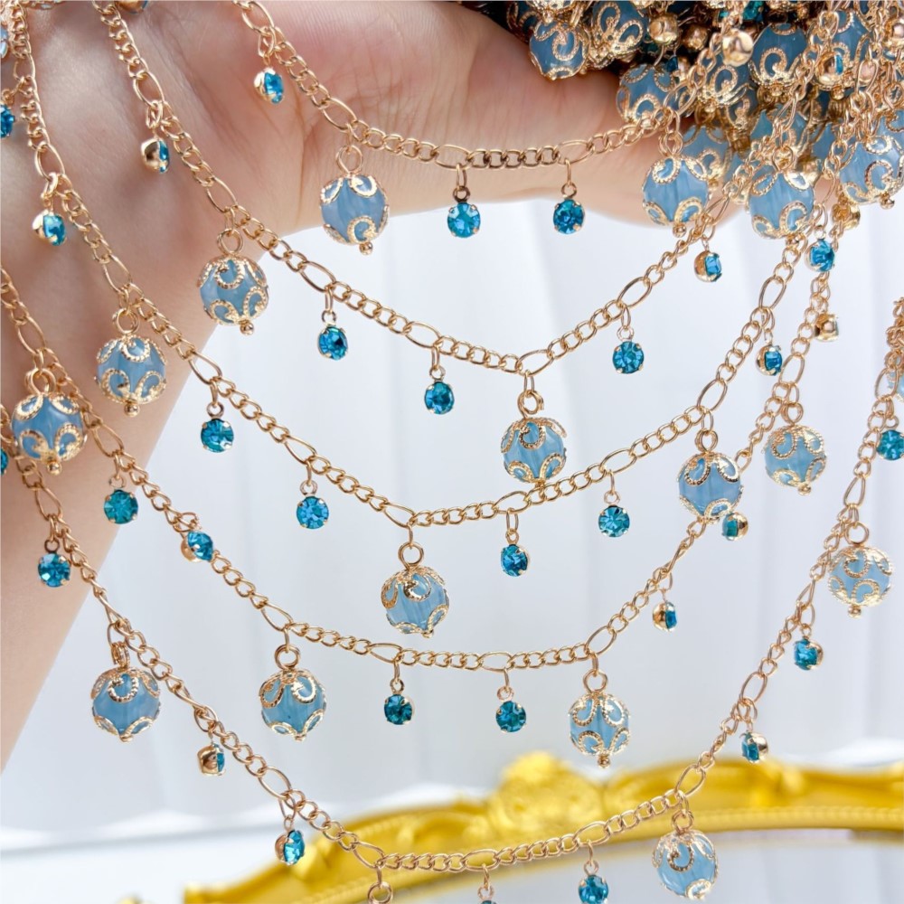 0.5Meter/1Meter Glass Bead Rhi - đánh giá và giá Pearl Trim Chain