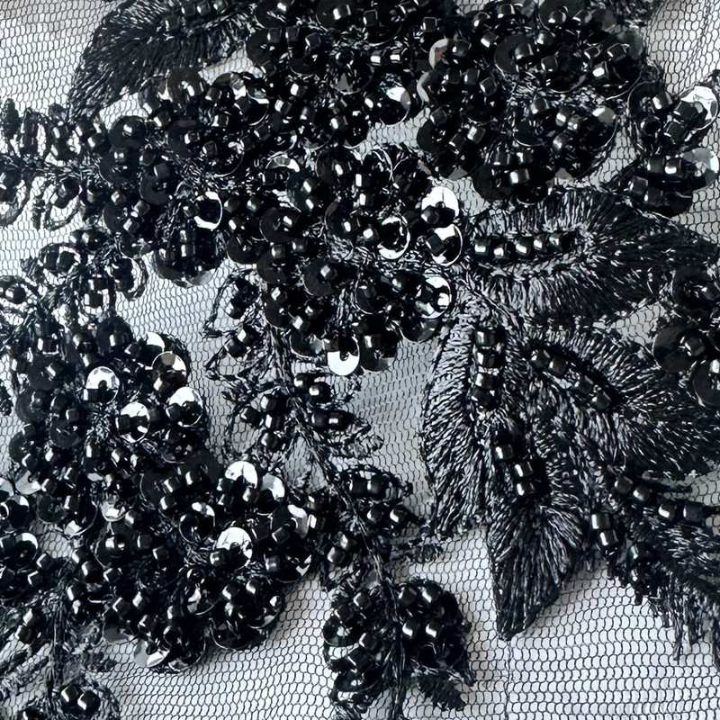 1Ps Black Sequin Lace Patch Me - đánh giá và giá Guipure Lace Panel