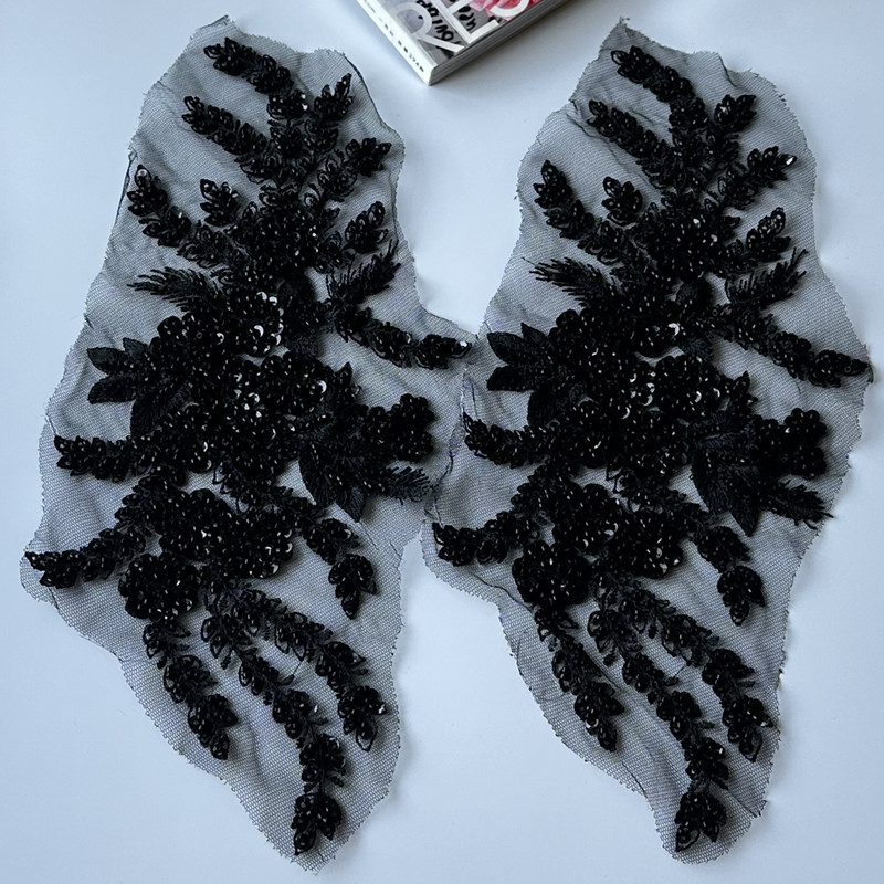 1Ps Black Sequin Lace Patch Me - đánh giá và giá Guipure Lace Panel